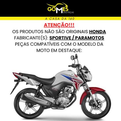 Imagem de Asa (Aba) Tanque Cg Titan 150 Modelo 2014 / 2015 + Rabeta Tubarão Traseira 3 Peças