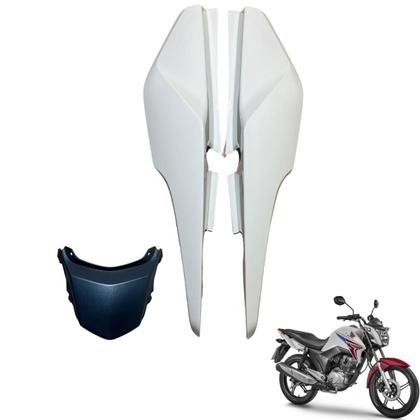 Imagem de Asa (Aba) Tanque Cg Titan 150 Modelo 2014 / 2015 + Rabeta Tubarão Traseira 3 Peças