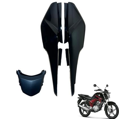 Imagem de Asa (Aba) Tanque Cg Titan 150 Modelo 2014 / 2015 + Rabeta Tubarão Traseira 3 Peças