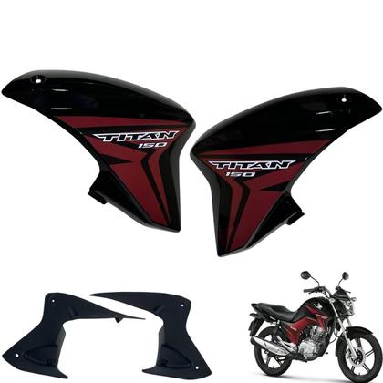 Imagem de Asa (Aba) Tanque Cg Titan 150 Modelo 2014 / 2015 + Rabeta Tubarão Traseira 3 Peças