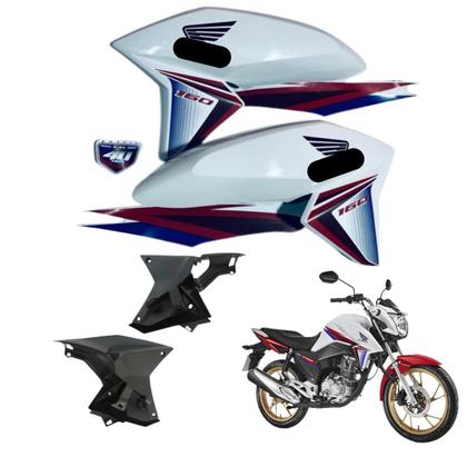 Asa (Aba) Tanque Cg Titan 160 2016 até 2021 + Rabeta Tubarão Traseira 3 peças - SPORTIVE / PARAMOTOS Imagem de Asa (Aba) Tanque Cg Titan 160 2016 até 2021 + Rabeta Tubarão Traseira 3 peças