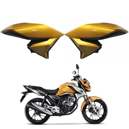 Imagem de Asa Aba Tanque Lateral Honda Cg Titan 160 Aleta Dourado Amarelo Caju 2022