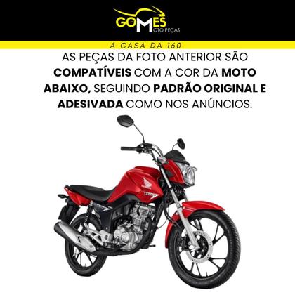 Imagem de Asa do Tanque Cg Fan 160 modelo 2016 até 2021 Par de Complementos Farol Completo Paralama Dianteiro Rabeta Traseira 3 peças