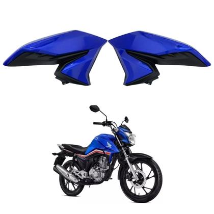 Asa Tanque Aba Aleta Lateral Guia Ar Honda Cg Titan 160 Azul Caraiva 2022 2023 2024 - Paramotos Imagem de Asa Tanque Aba Aleta Lateral Guia Ar Honda Cg Titan 160 Azul Caraiva 2022 2023 2024
