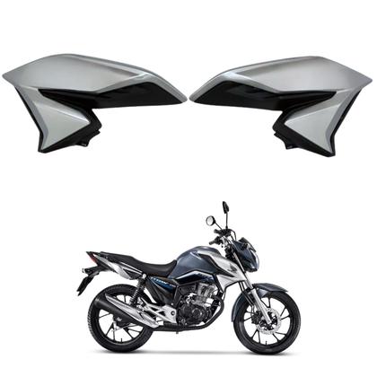 Asa Tanque Aba Aleta Lateral Honda Cg Titan 160 Prata Force 2023 - Paramotos Imagem de Asa Tanque Aba Aleta Lateral Honda Cg Titan 160 Prata Force 2023