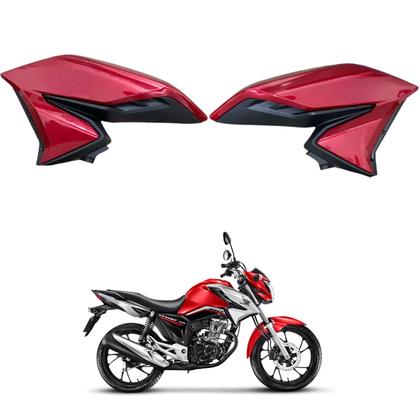 Asa Tanque Aba Aleta Lateral Honda Cg Titan 160 Vermelho Pimenta 2022 2023 2024 - Paramotos Imagem de Asa Tanque Aba Aleta Lateral Honda Cg Titan 160 Vermelho Pimenta 2022 2023 2024