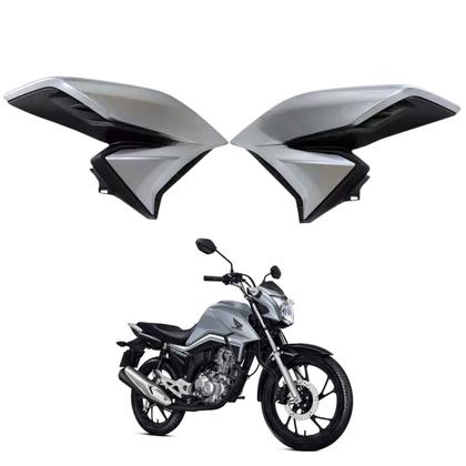 Asa Tanque Aba Lateral Honda Cg Titan 160 Aleta Cinza Una 2022 2023 2024 - Paramotos Imagem de Asa Tanque Aba Lateral Honda Cg Titan 160 Aleta Cinza Una 2022 2023 2024
