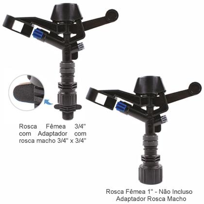 Imagem de Aspersor Agrícola de Impacto IM35 Com Rosca 3/4" - Escolha a Vazão