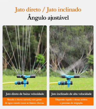 Imagem de Aspersor Irrigador Alto Alcance 3 Saídas P/ Jardim 360 Graus