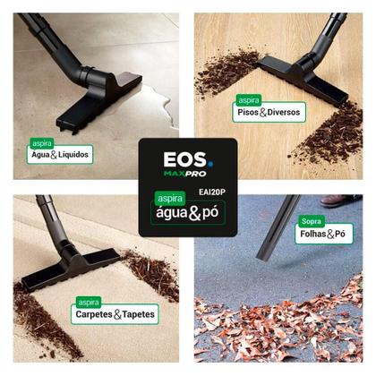Imagem de Aspirador De Água E Pó 20L Inox 1650W Max Pro EAI20I 127V - EOS