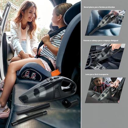Imagem de Aspirador De Carros 120w Sem Fio Portátil Para Home Office 6000kpa Para Casa E Carro