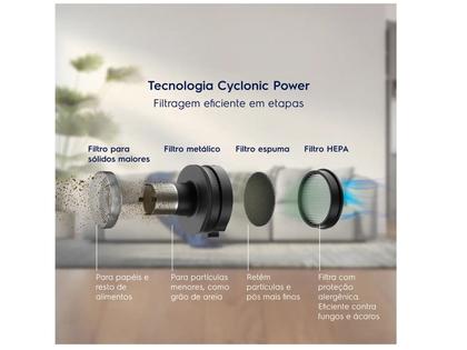 Imagem de Aspirador de Pó 2 em 1 Electrolux sem Fio a Bateria com Filtro HEPA 90W Efficient ERG019