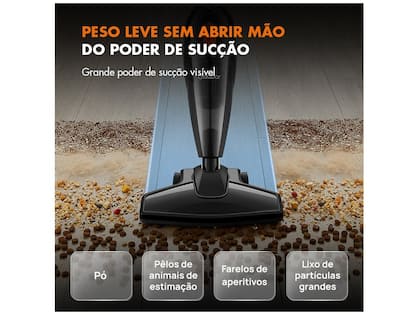 Imagem de Aspirador de Pó 2 em 1 Gaabor com Filtro HEPA 1000W Smart Sweep Preto