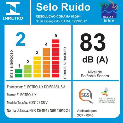 Imagem de Aspirador de Pó com Saco Electrolux 1400W Compacto Sonic com tripla filtragem Azul (SON10)