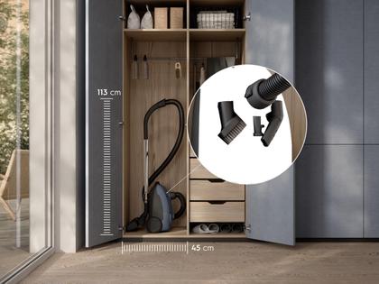 Imagem de Aspirador de Pó com Saco Electrolux 1800W Compacto Experience Filtro HEPA Azul (EQP40)