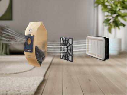 Imagem de Aspirador de Pó com Saco Electrolux 1800W Compacto Experience Filtro HEPA Azul (EQP40)