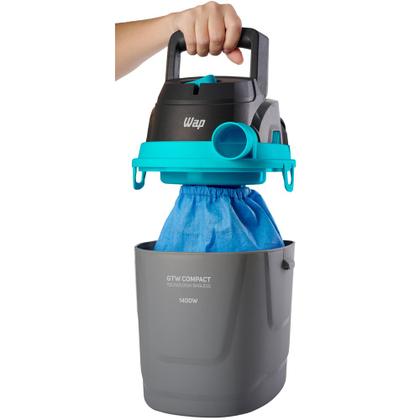Imagem de Aspirador de Pó e Água 1400W Barril 5,5L Portátil Compacto 150 mbar Wap