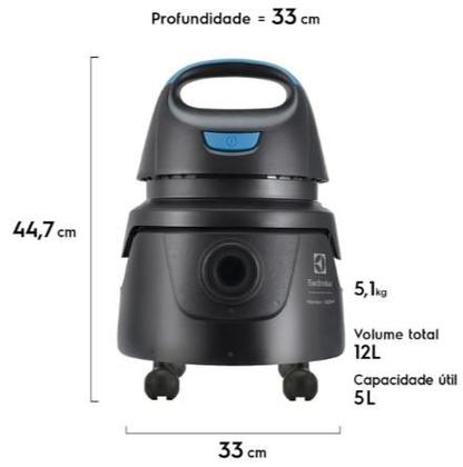 Imagem de Aspirador de Po e Agua 1400W Electrolux 5L Azul 127V
