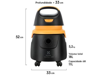 Imagem de Aspirador de Pó e Água Electrolux 1400W Acqua Power Preto e Amarelo AQP20