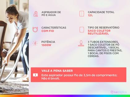 Imagem de Aspirador de Pó e Água Electrolux 1500W GT12I