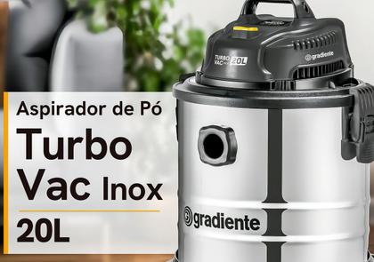 Imagem de Aspirador de pó e água inox multiuso com soprador 20l 1200w turbo Vac Pgac200 Gradiente