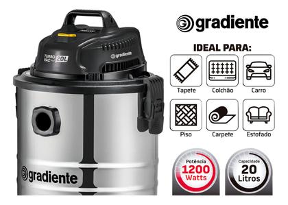 Imagem de Aspirador de pó e água inox multiuso com soprador 20l 1200w turbo Vac Pgac200 Gradiente