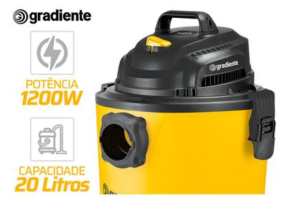 Imagem de Aspirador De Pó E Água Multiuso Com Soprador 20l 1200w Turbo Vac Pgap200 Gradiente