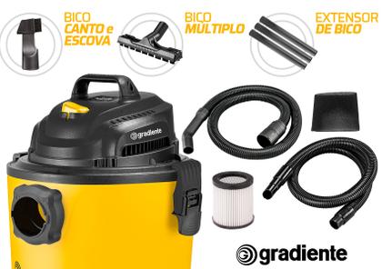 Imagem de Aspirador De Pó E Água Profissional 20l 1200w Gradiente 127v