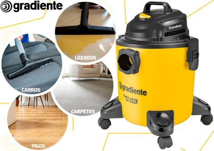 Imagem de Aspirador De Pó E Água Profissional 20l 1200w Gradiente 127v