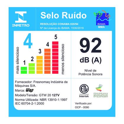 Imagem de Aspirador De Pó E Água Wap Gtw 20 20L Amarelo E Preto 220V