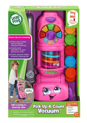 Imagem de Aspirador de Pó LeapFrog Pick Up and Count Pink - Brinquedo Educativo para Crianças a partir de 2 Anos