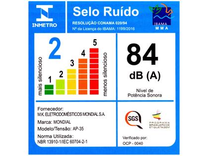 Imagem de Aspirador de Pó Mondial Turbo Cycle Preto Laranja 127V AP-35