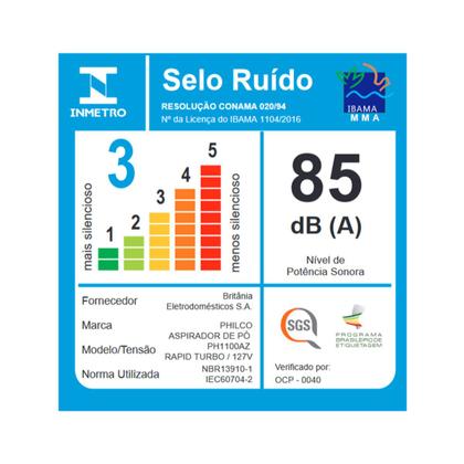 Imagem de Aspirador de Pó Philco PH1100AZ 2 em 1 Rapid Turbo 1L 1250W