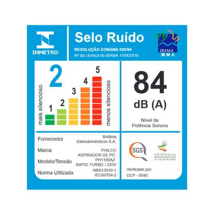 Imagem de Aspirador de Pó Philco PH1100AZ 2 em 1 Rapid Turbo 1L 1250W