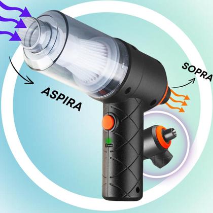 Imagem de Aspirador de Pó Portátil Sem Fio Automotivo Potente Recarregável Premium