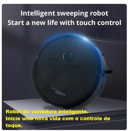 Imagem de Aspirador de pó Robô com bateria embutida recarregável e pode usar 3 pilhas AA 