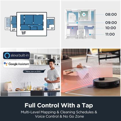 Imagem de Aspirador de pó robô Eureka E10s sem saco com esvaziamento automático