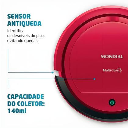 Imagem de Aspirador de Po Robô Multi Clean Mondial RB-09 Bivolt 30w