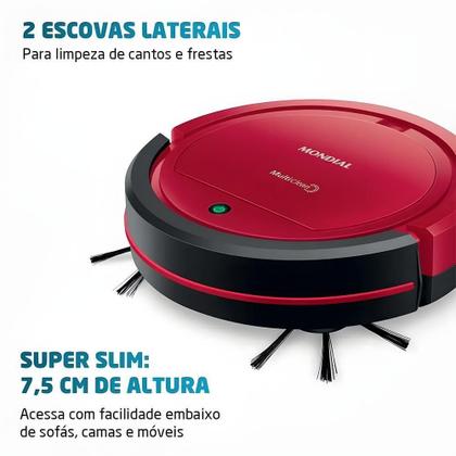 Imagem de Aspirador de Po Robô Multi Clean Mondial RB-09 Bivolt 30w