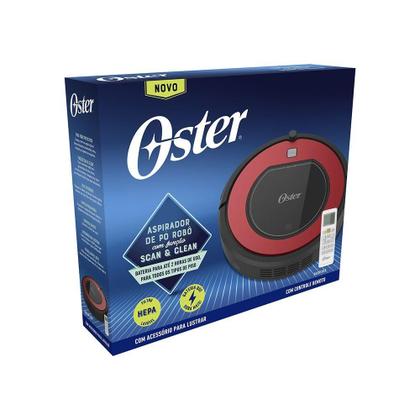 Aspirador de Pó Robô Oster Keep Clean Preto/Vermelho 20W Bivolt