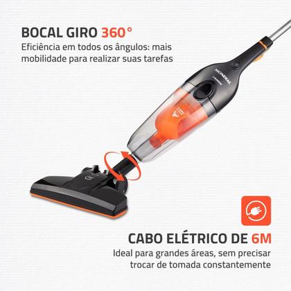 Imagem de Aspirador de Pó Turbo Cycle  Mondial  Preto/Laranja  1500W- AP-40-B