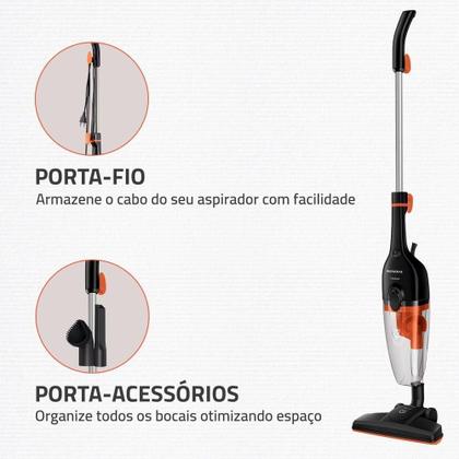 Imagem de Aspirador De Pó Turbo Cycle Mondial Preto/laranja 60hz 1500W Ap-40-b 127V