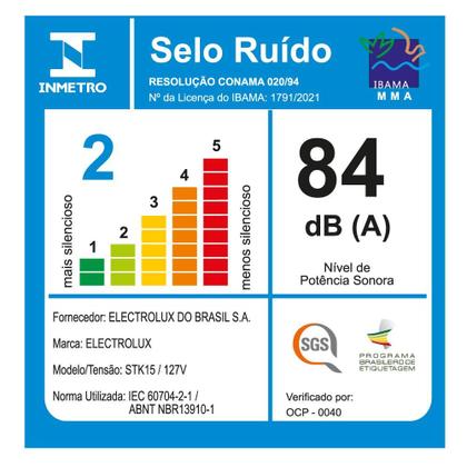 Aspirador de Pó Vertical com Fio Electrolux 1450W 2 em 1 Ultra Filtro HEPA Cinza (STK15) Imagem de Aspirador de Pó Vertical com Fio Electrolux 1450W 2 em 1 Ultra Filtro HEPA Cinza (STK15)