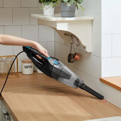 Imagem de Aspirador de Pó Vertical Midea VVA21P1 2 em 1 Preto e Azul 110V