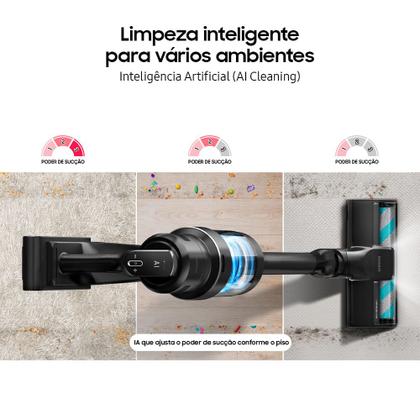 Imagem de Aspirador de Pó Vertical sem fio Bespoke Jet com AI Cleaning e Clean Station