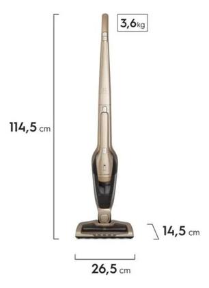 Imagem de Aspirador de Pó Vertical Sem Fio Electrolux Ergorapido 2 em 1 Bocal Pet até 45 min Dourado (ERG26) Bivolt