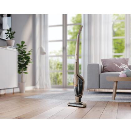 Imagem de Aspirador de Pó Vertical Sem Fio Electrolux Ergorapido 2 em 1 Bocal Pet até 45 min Dourado (ERG26)