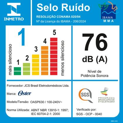 Imagem de Aspirador de Pó Vertical Sem Fio Oster Blue 3 em 1