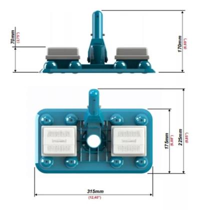 Imagem de Aspirador esfera para piscina de fibra -alvenaria e vinil -sodramar (1,58kg)