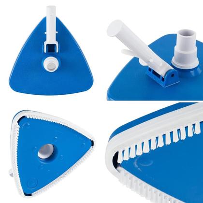 Imagem de Aspirador Manual Triangular Para Limpeza Piscinas com Engate Rápido Escovas Inferiores Veico By Fluidra